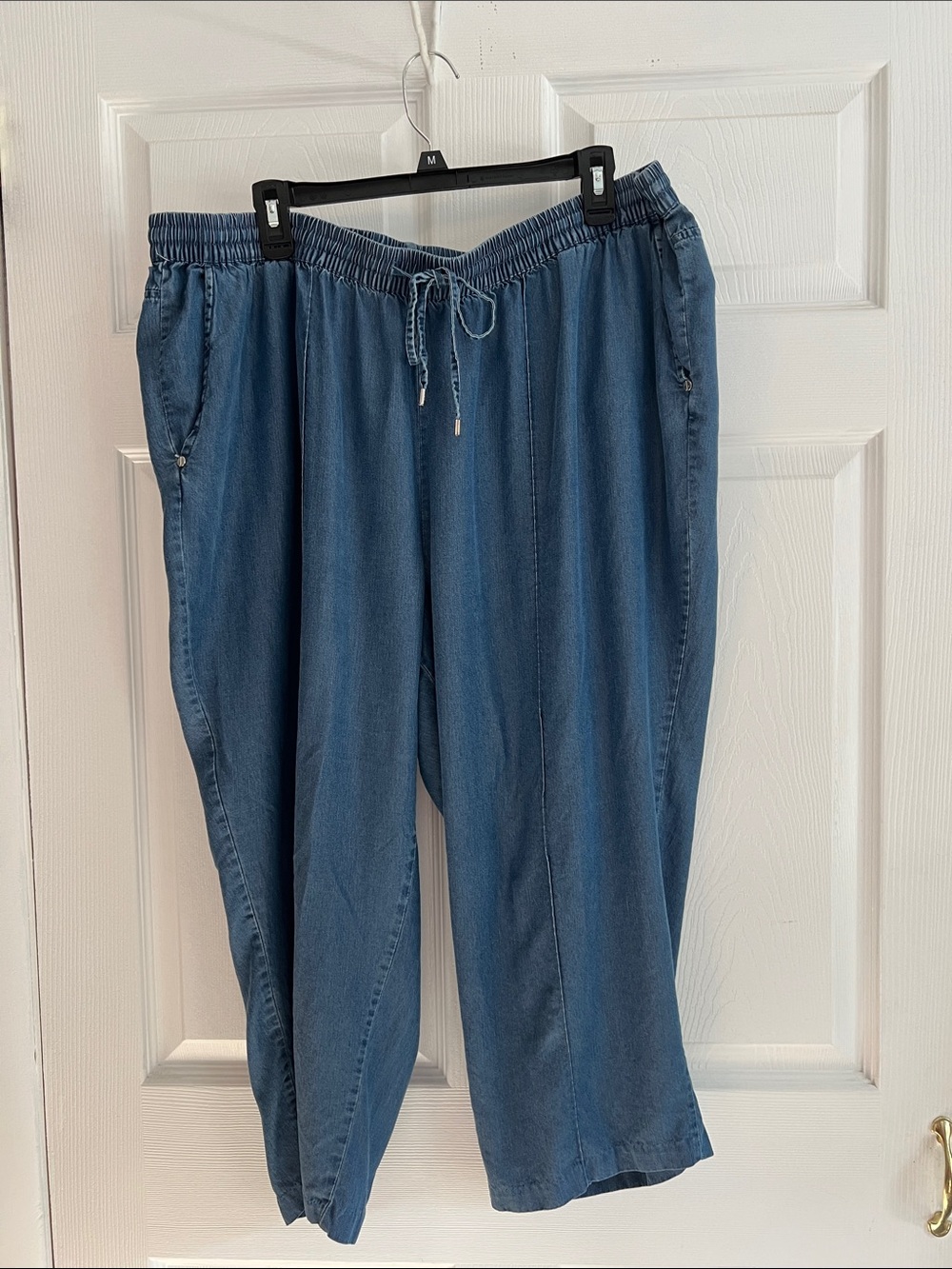 Tencel Lyocell lightweight Jones NY Cropped Drawstring Pants-travel! Not jeans